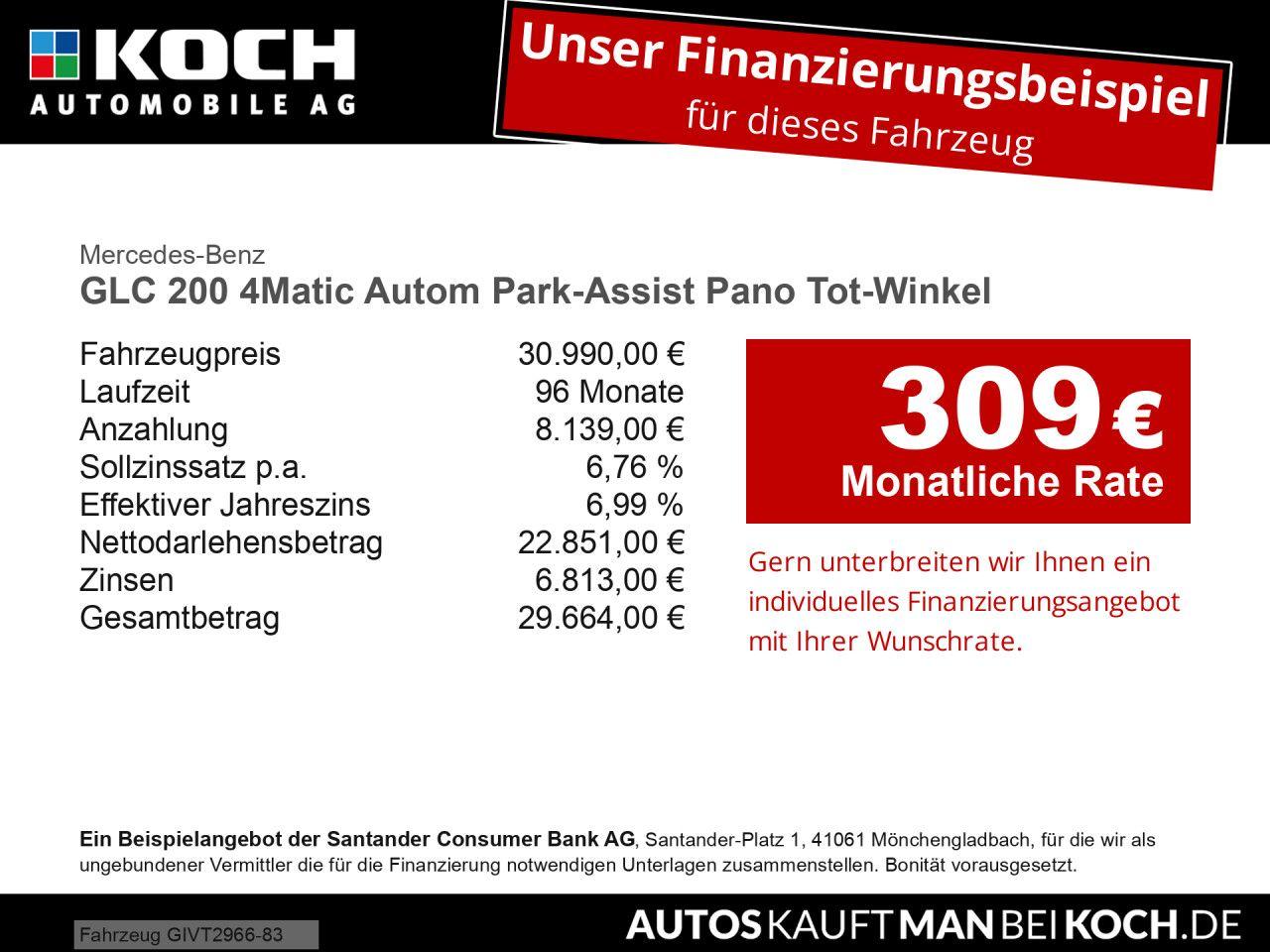 Mercedes-Benz GLC 200 4Matic Autom Park-Assist Pano Tot-Winkel