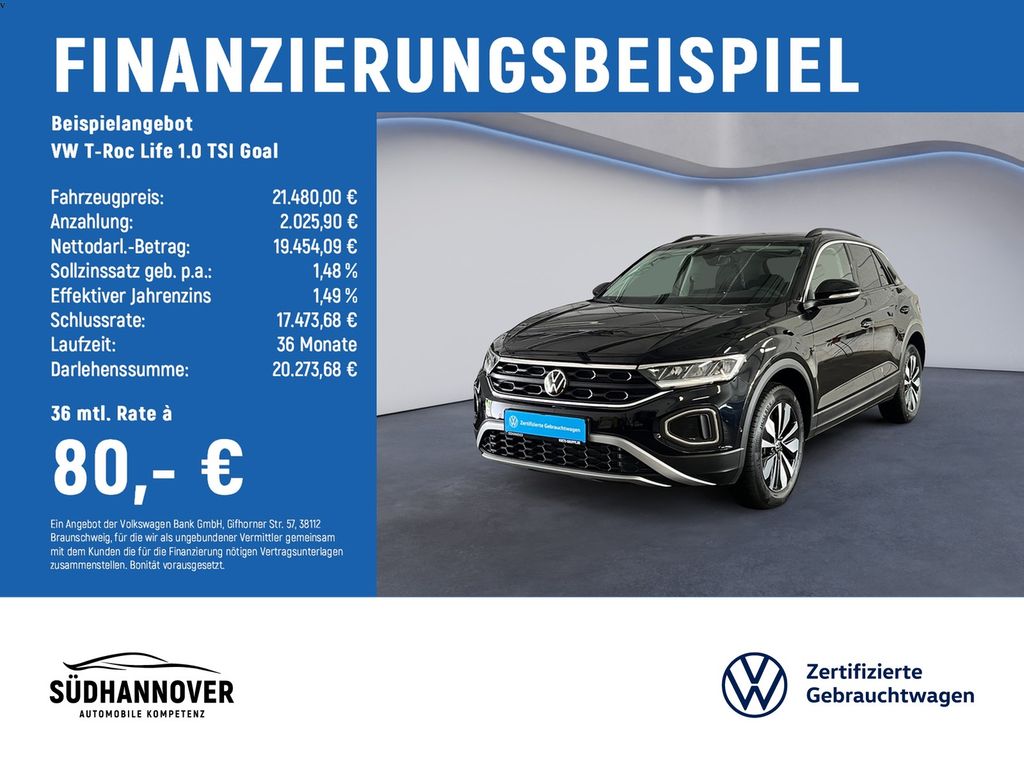 T-Roc Life 1.0 TSI Goal PDC+SHZ+LED