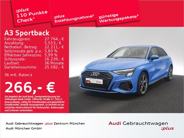 Audi A3 Sportback 45 TFSI e S tronic S line Matrix/Hu