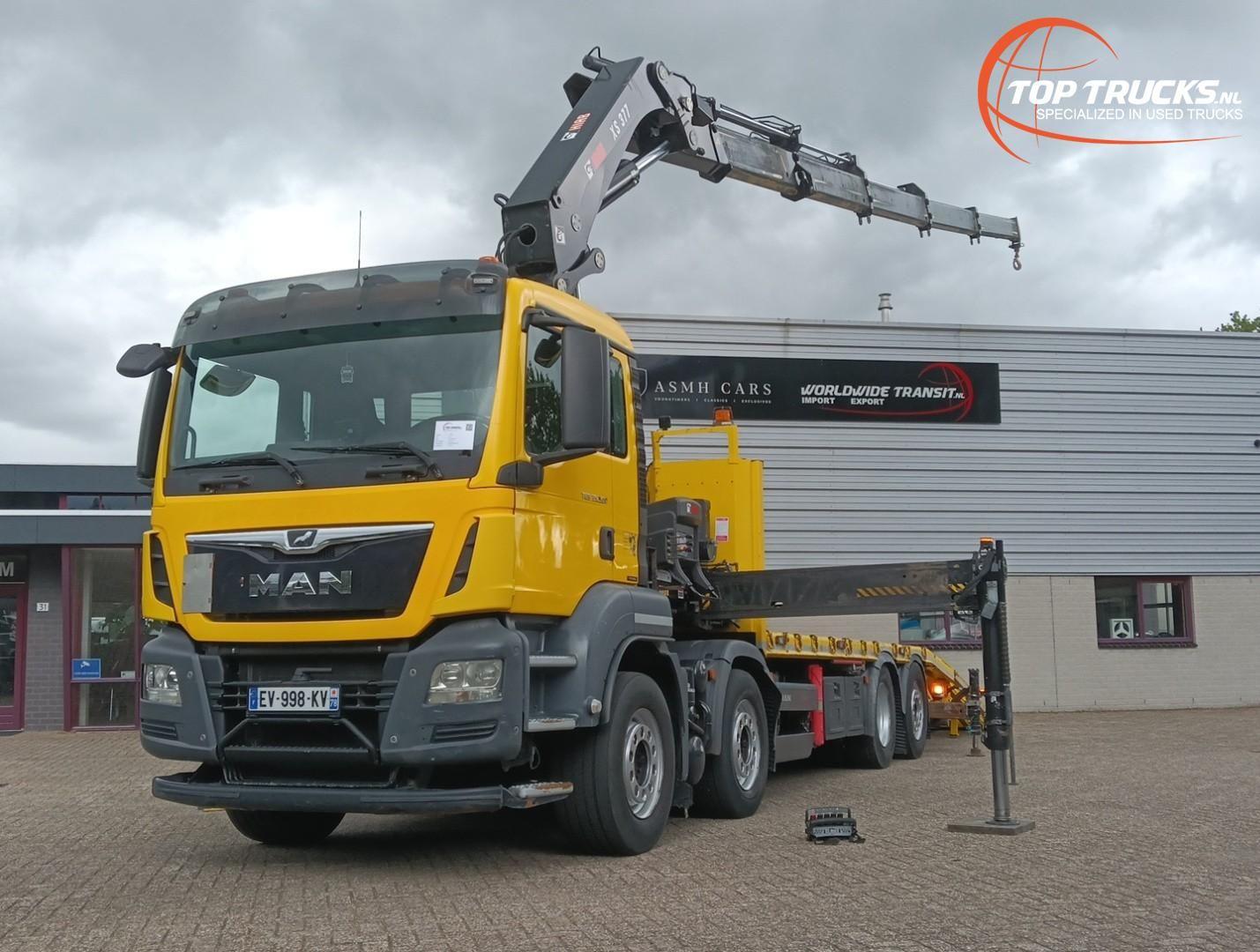 MAN TGS 35.500 8x2 - Hiab 37,7 t Kran, Maschinentran
