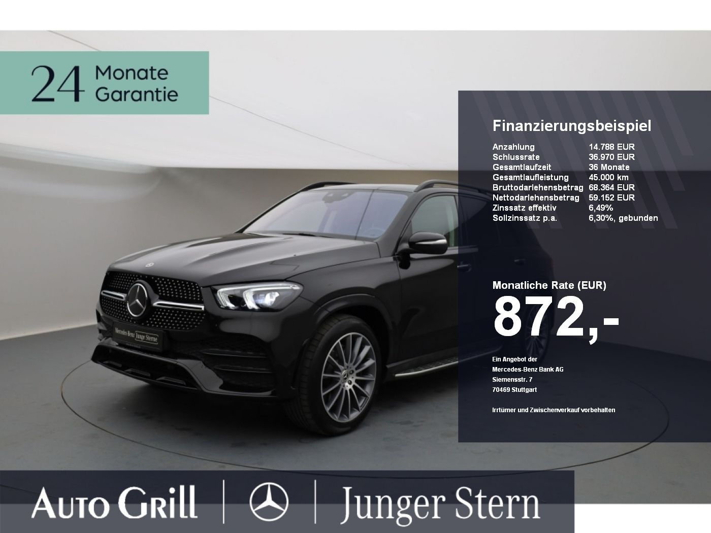 MERCEDES-BENZ GLE 350 de 4M AMG Night 360 Pano HUD Sklima AHK