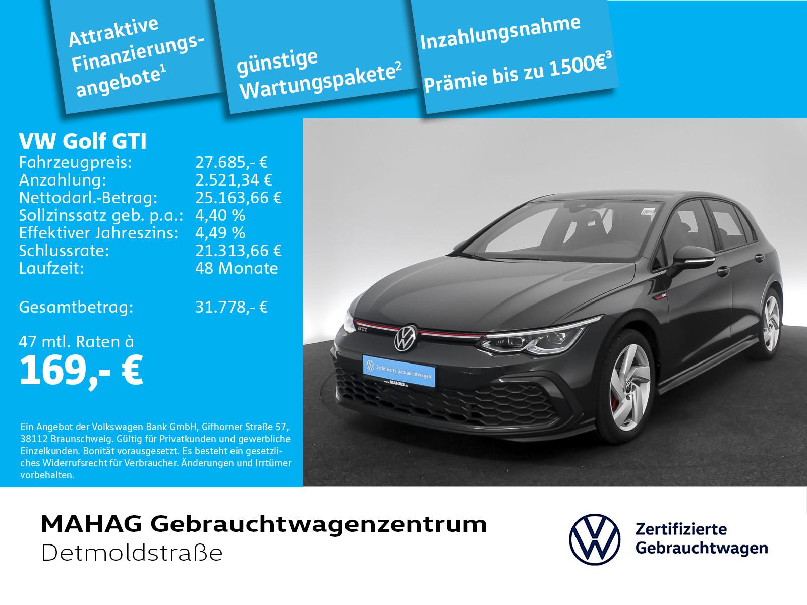 Volkswagen Golf VIII GTI 2.0 TSI LED+ Navi ParkPilot App DS