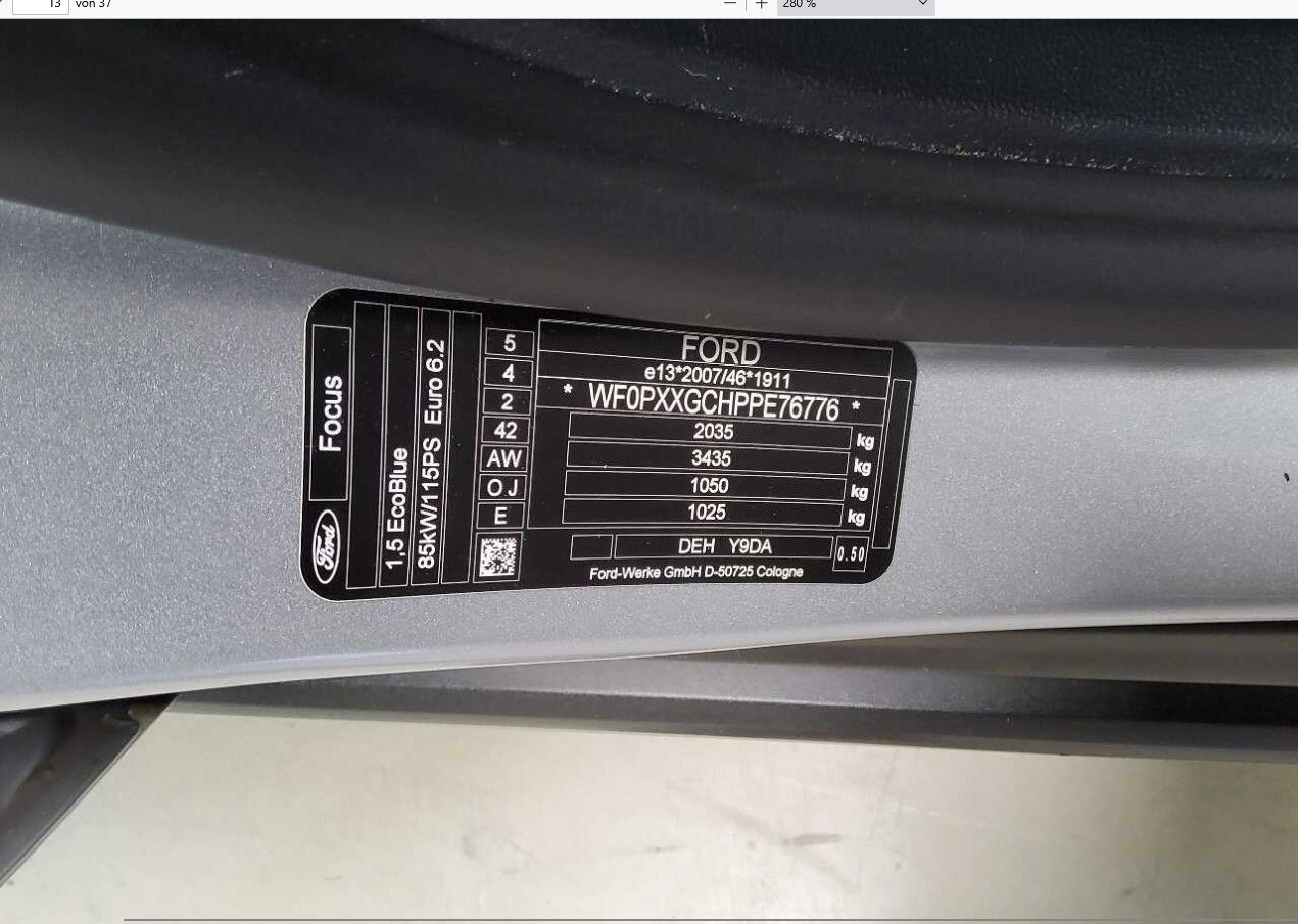 Fahrzeugabbildung Ford Focus T 1.5d AT8  LED/NAVI/SHZ/DAB/RFK/AHK/8Fa
