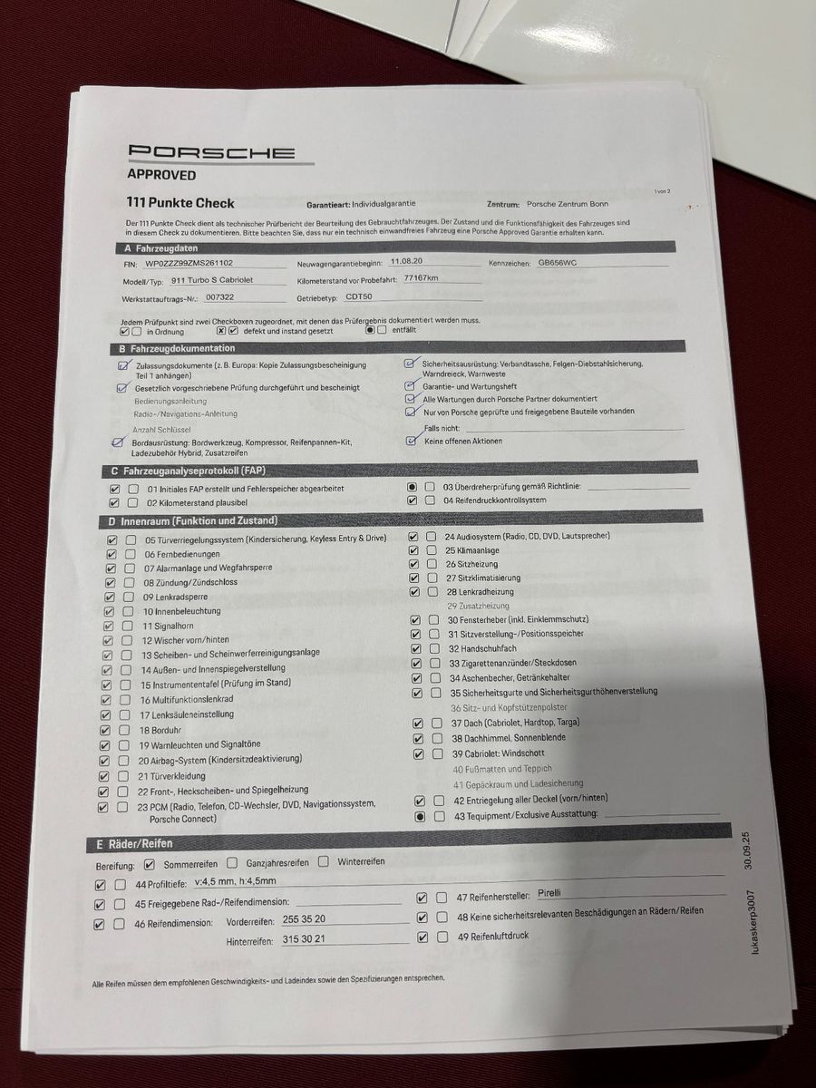 Fahrzeugabbildung Porsche 911 Turbo S Cabriolet/APPROVED24''/LIFT/BOSE