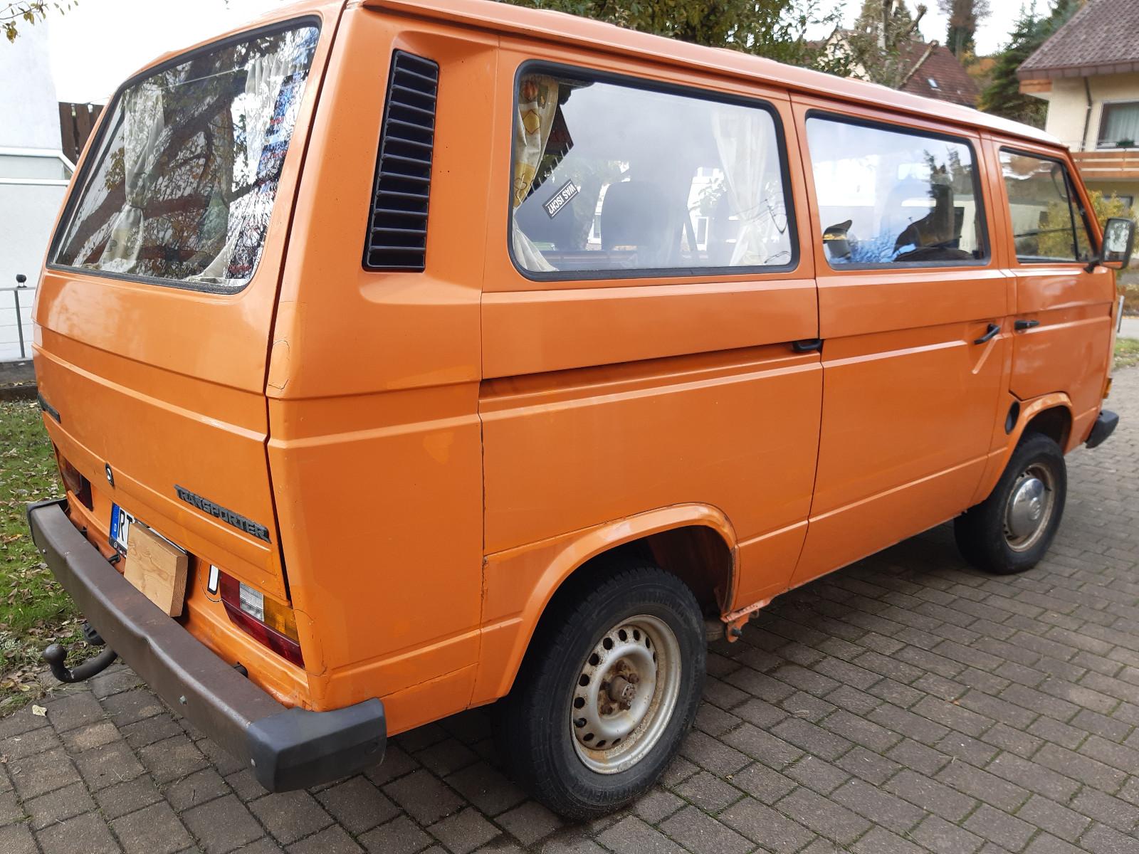 Volkswagen VW-Bus Transporter T3 Camper Orange TÜV Oldtimer