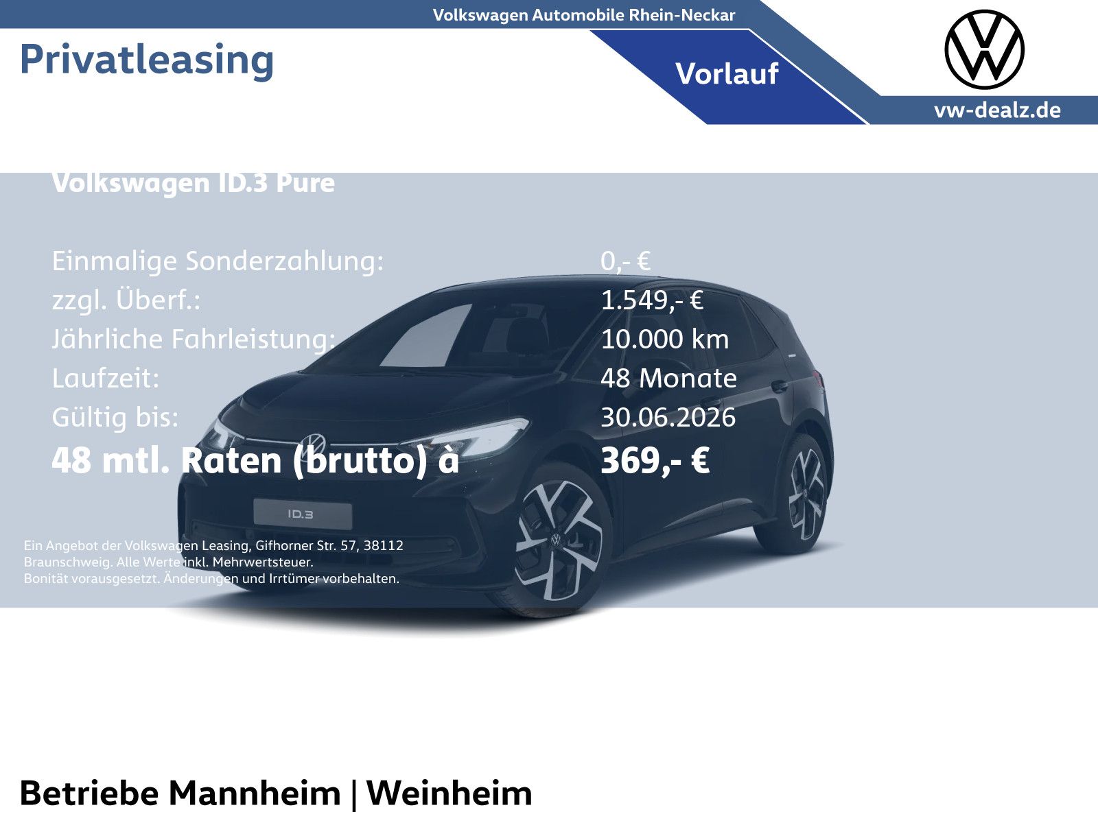 Volkswagen ID.3 Pure Energy Klima NAVI ACC PDC AHK  ALU 19"