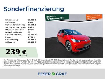 Volkswagen Leasingangebot: Volkswagen ID.3 Pro S HUD Matrix 360° Keyless DCC Navi SHZ