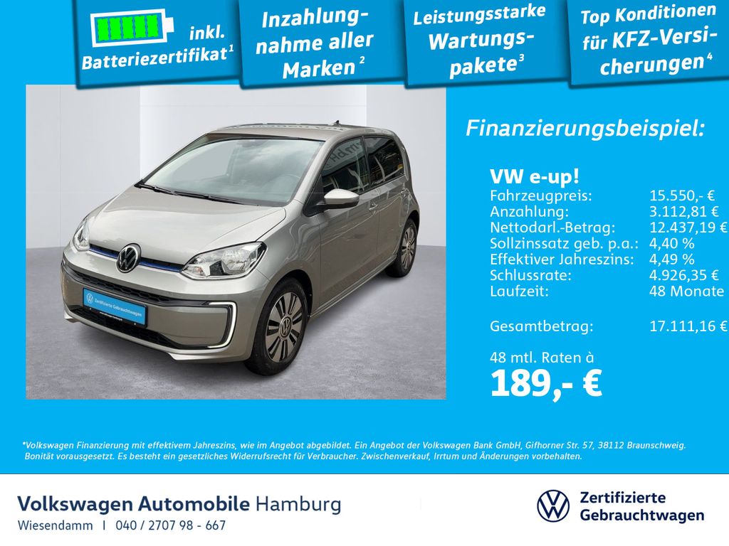 Volkswagen e-up! United Klima Sitzhzg