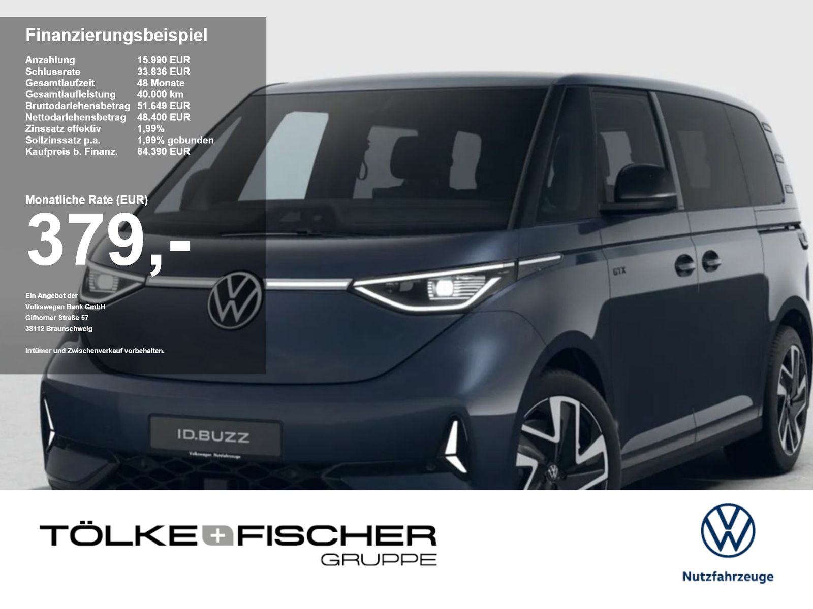 Volkswagen ID. Buzz GTX 4MOTION 1,99% IQ ACC AUT KlimaA.