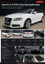 Audi A3 Cabriolet 1.8 S line Sportpaket+ StzHzg PDC - Audi aus 2011: Cabrio
