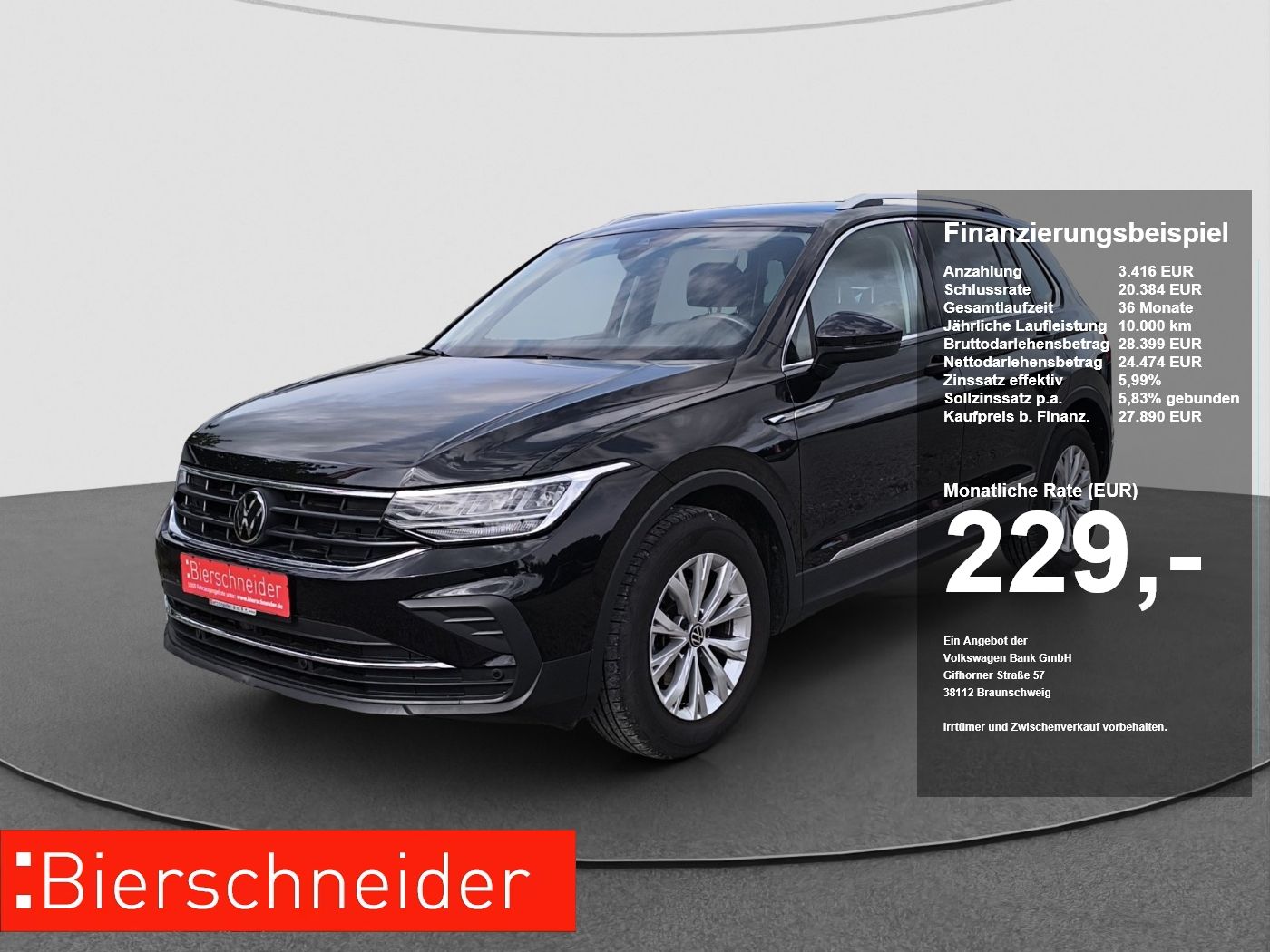 Volkswagen Tiguan 2.0 TDI DSG Life 5-J-G RFK ACC LED SITZH