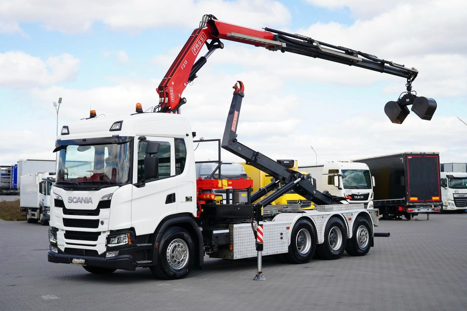 Scania G 410 / E 6 / 8 X 4 / HDS + HAKOWIEC / TRIDEM /