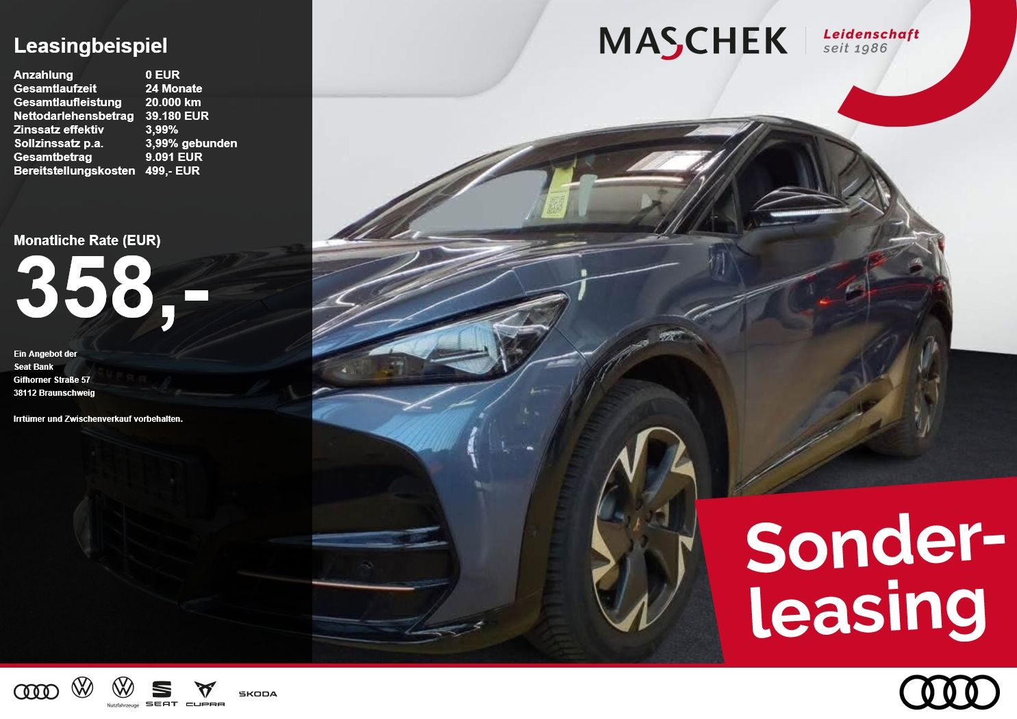 Cupra Tavascan Sonderleasing Navi RearView Wärmep. ACC