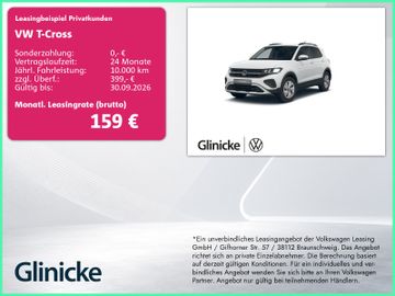 Volkswagen Leasingangebot: Volkswagen T-Cross 1.0 Life