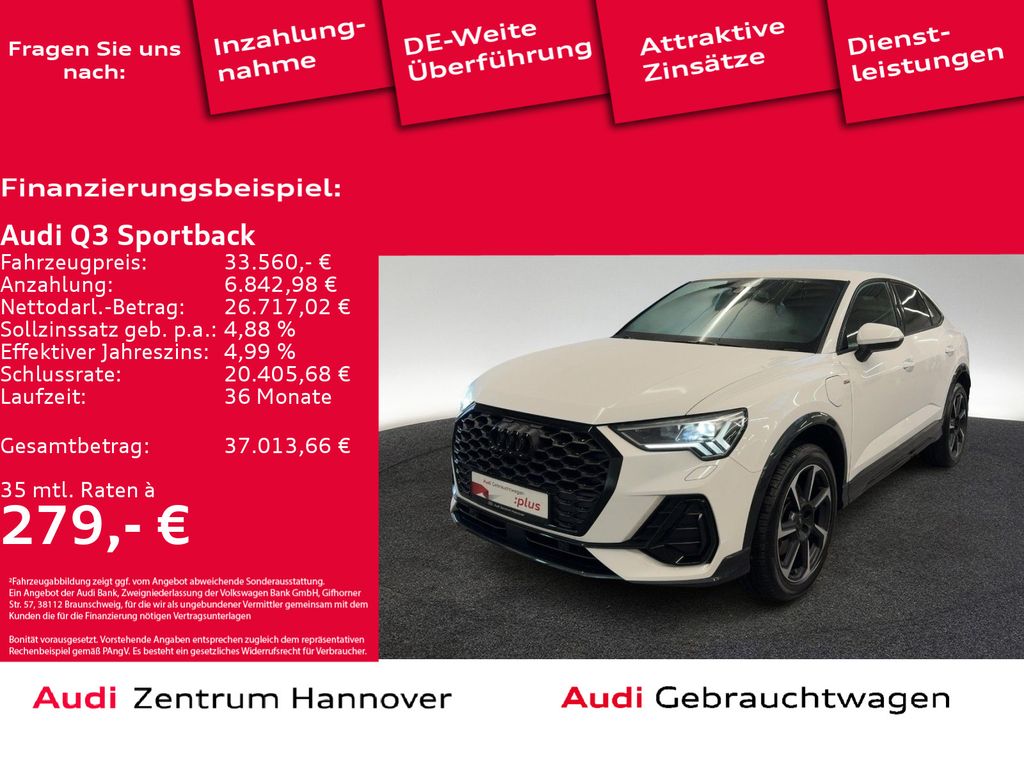 Q3 Sportback S line 45 TFSIe Kamera SONOS LED vi
