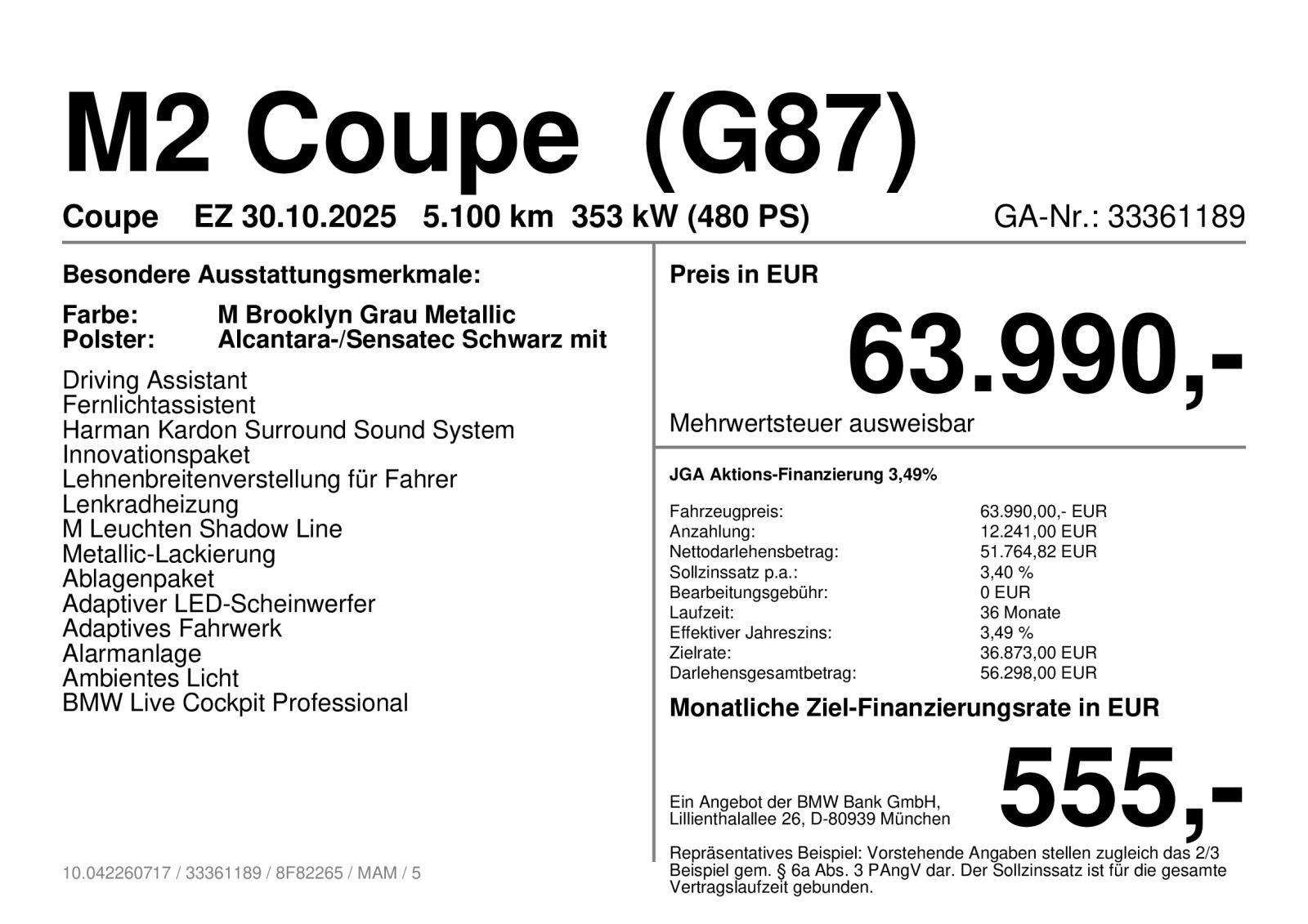 BMW M2 Coupe Head-Up Navi adapLED ab 3,49% foto 4