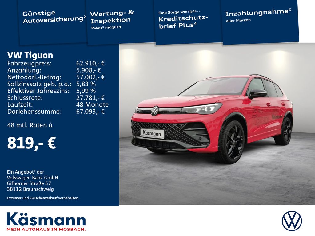 Volkswagen Tiguan R-Line 1.5 eTSI AHK STANDH PANO HUD DCC