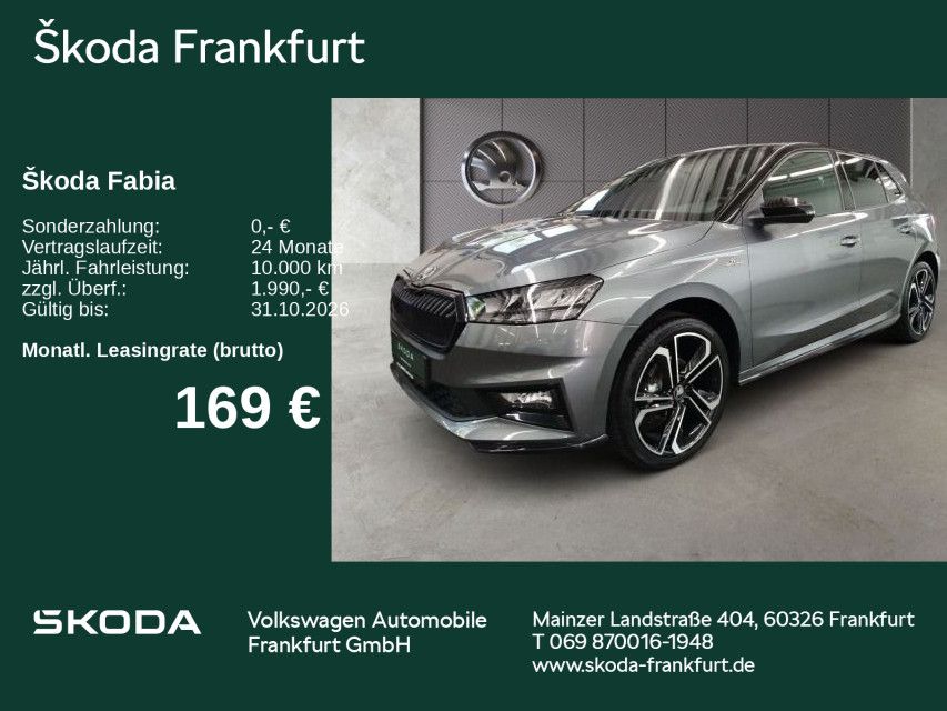 Fabia Monte Carlo 1,0 TSI DSG Fahrassistenz/ Win