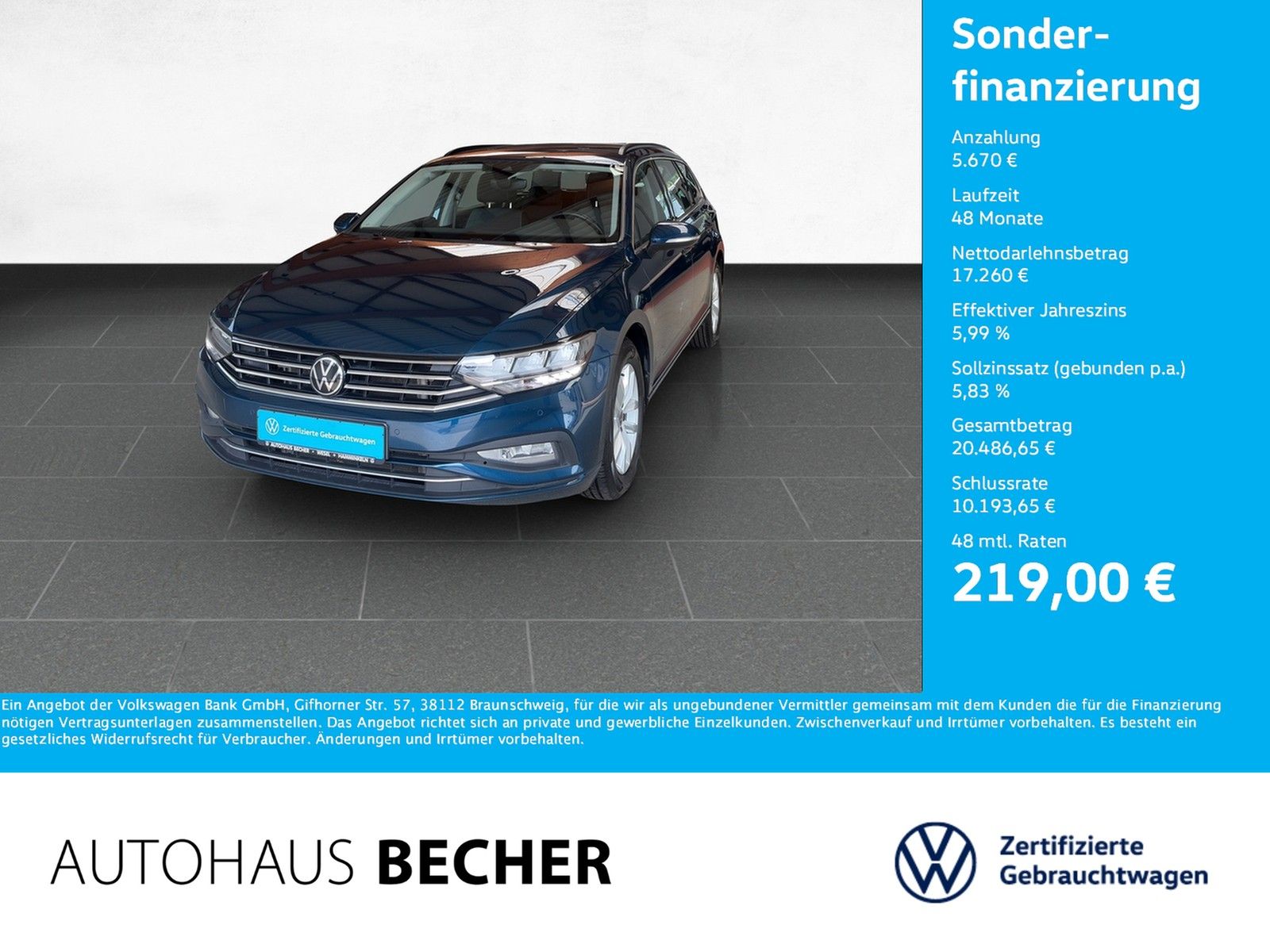 Volkswagen Passat Variant Business 2.0 TDI DSG Navi LED foto 1