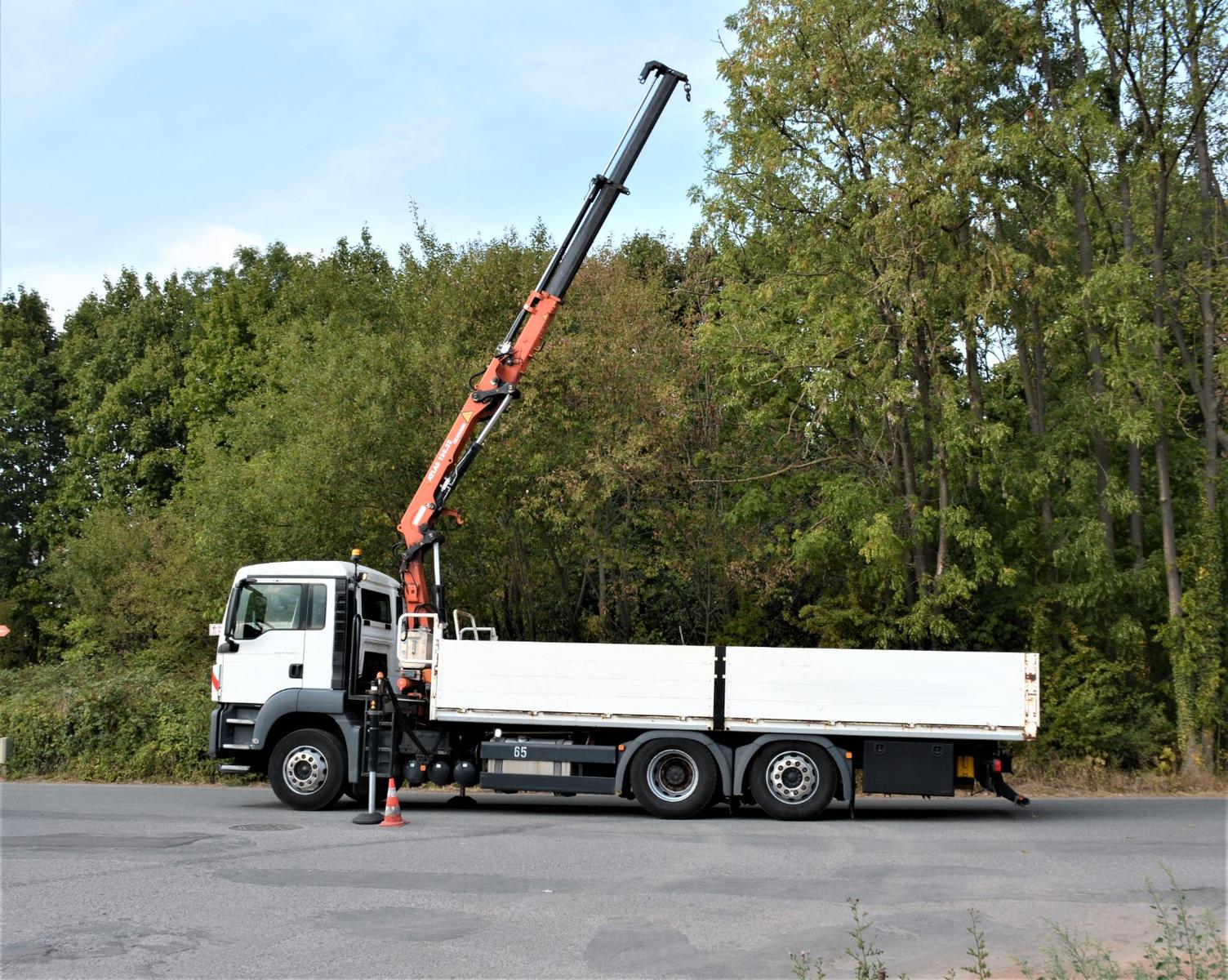 MAN TGS 26.320 PRITSCHE FRONT KRAN ATLAS 126 FUNK