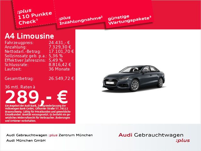 Audi A4 Limousine 40 TDI S tronic 40 TDI S tronic Nav
