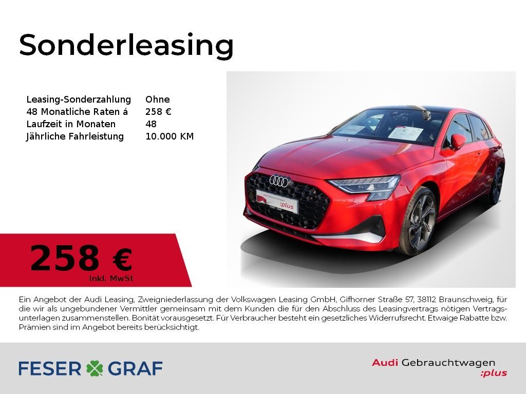 A3 Sportback 30 TFSI advanced AHK HuD LED Pano