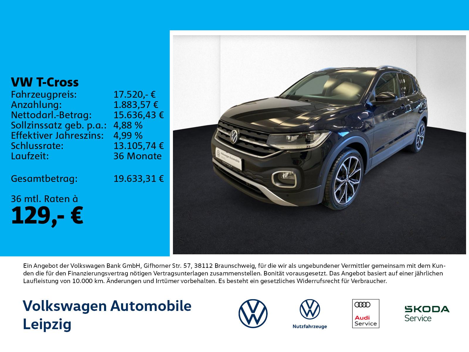 Volkswagen T-Cross 1.5 TSI Style *AHK*DSG*PDC*LED*Navi
