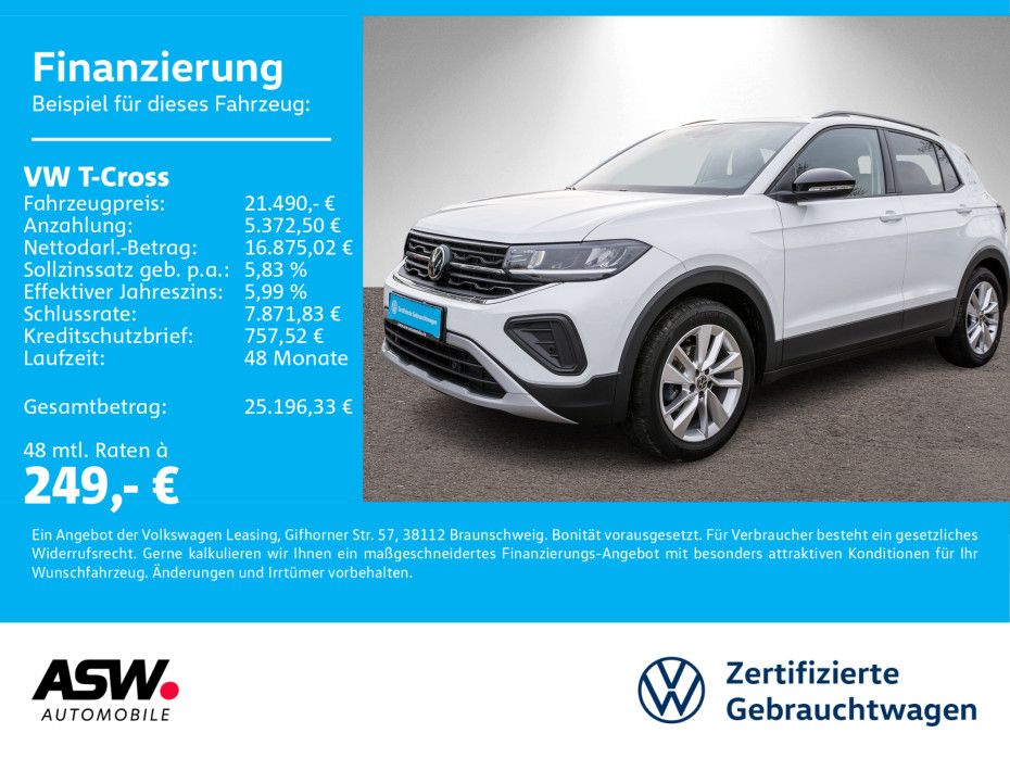 Volkswagen T-Cross Goal 1,0 TSI LED NAVI ACC PDC SHZ