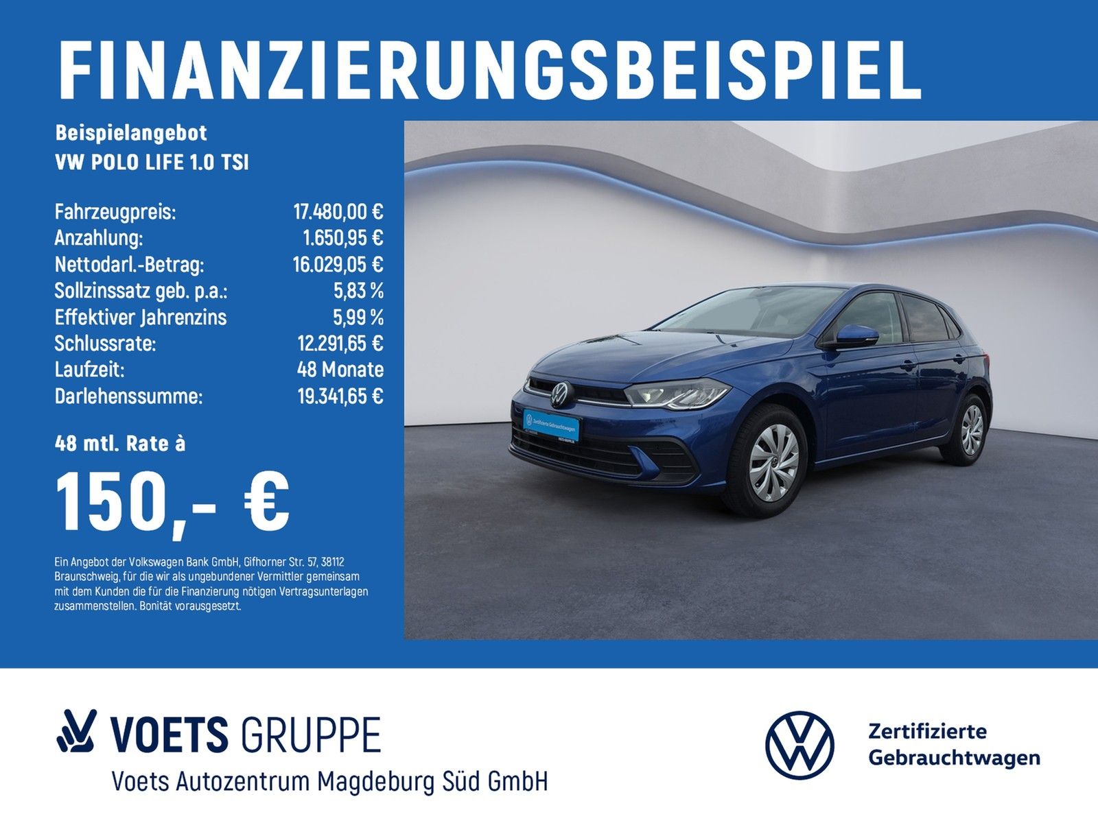 Volkswagen POLO LIFE 1.0 TSI LED+NAVI+IQ-DRIVE PAKET