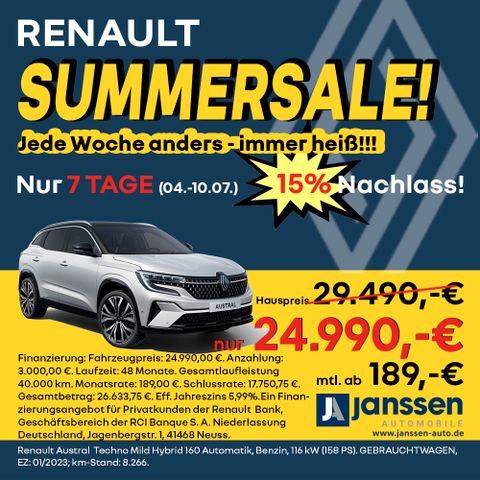 Renault Austral Techno Mild Hybrid 160 Automatik