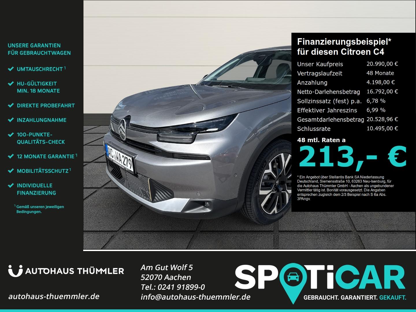 Citroën C4 Hybrid 145 e-DSC6 MAX Navi Digitales Cockpit 