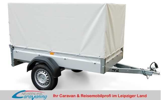 Neuseenland Caravaning Fahrzeugverkauf STEMA FT 750 *mit Plane, Spriegel und Stützrad*