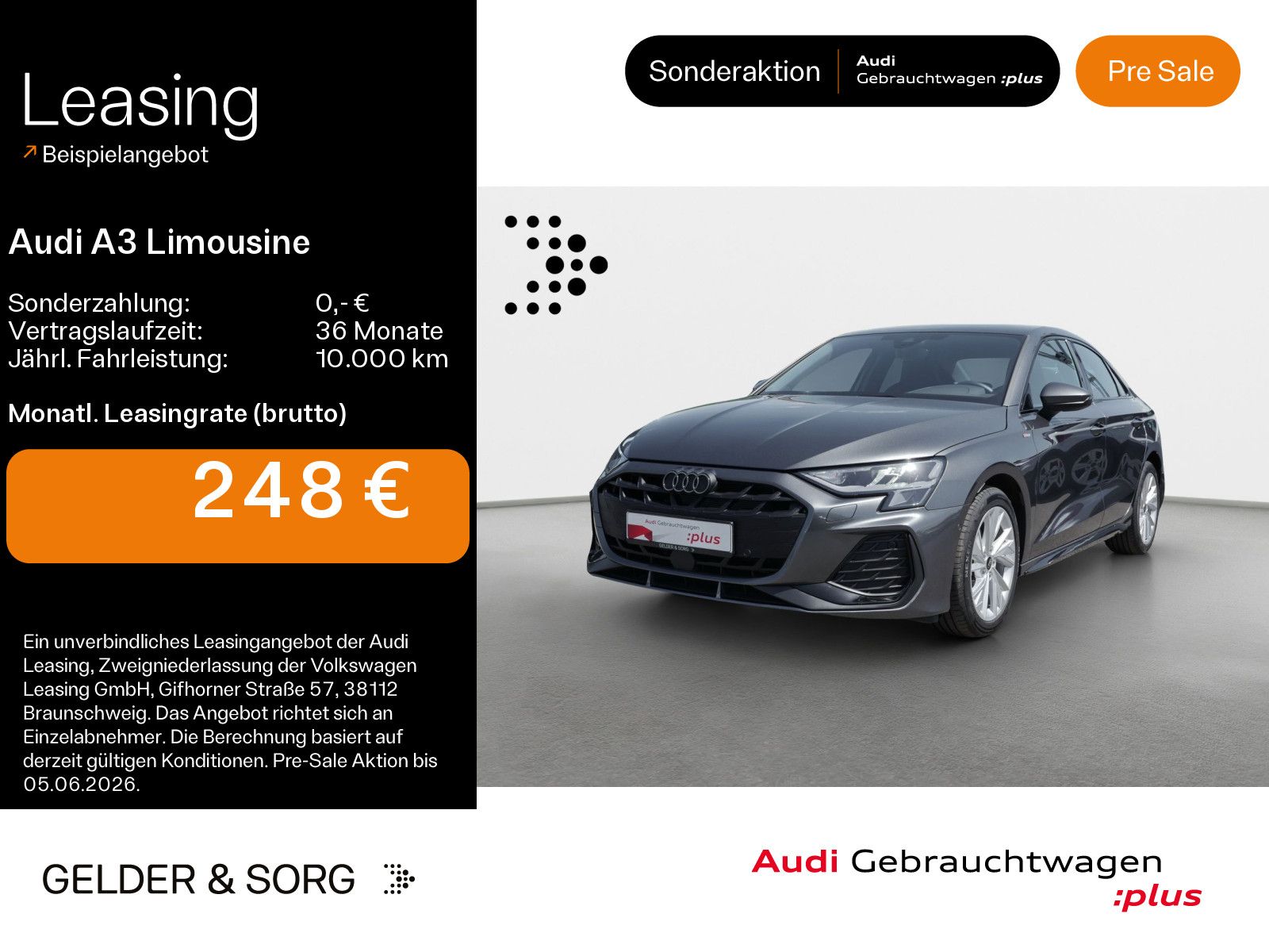 Audi A3 Limousine 30 TFSI S line Business*LED*RFK*