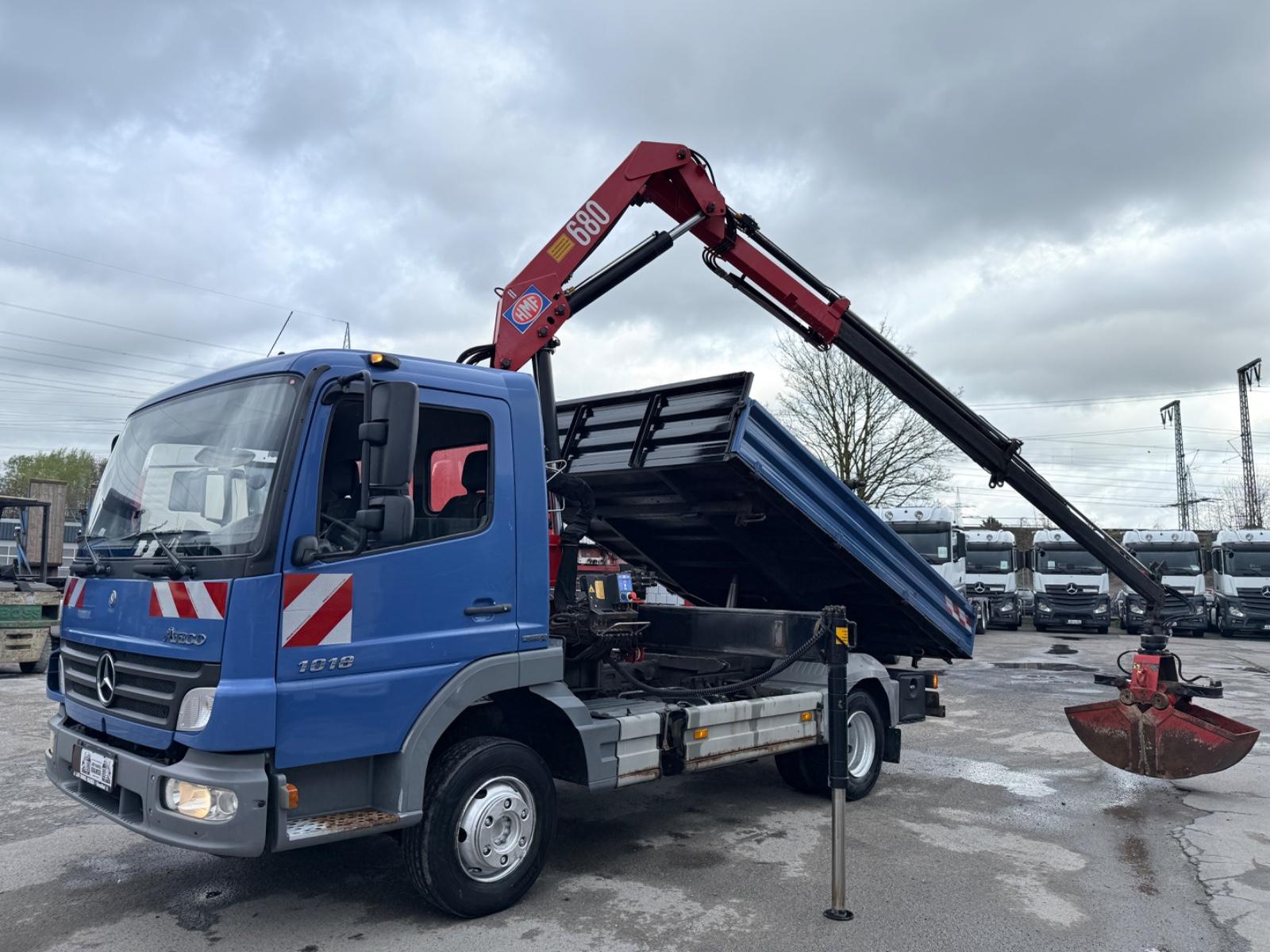 Mercedes-Benz Atego 1018K/3-S.Meiller-Kipper+Kran+Greifer/TÜV/