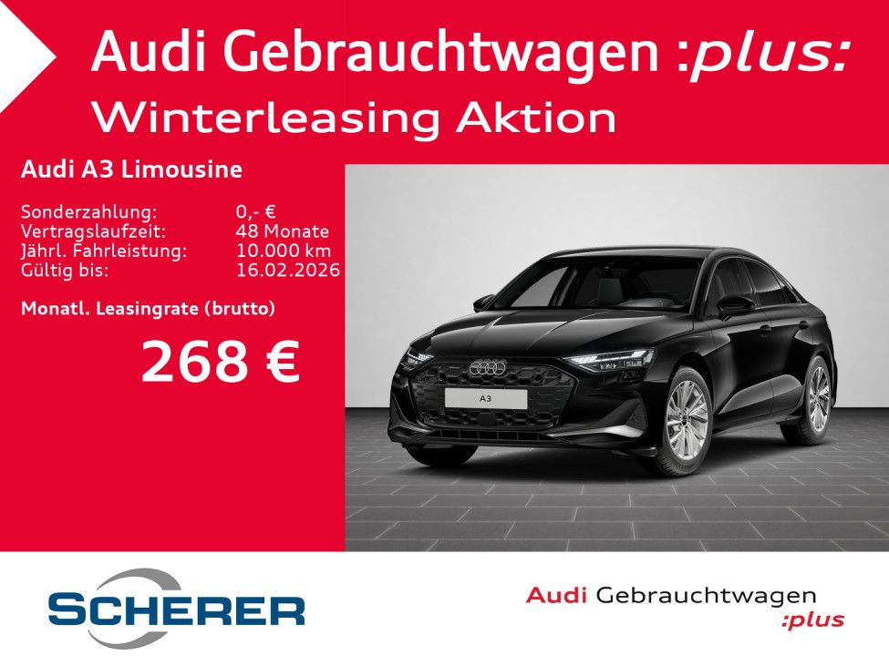 Audi A3 Limousine advanced 30 TFSI LED NAVI+ EPH+ SHZ