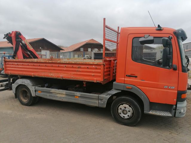 Mercedes-Benz ATEGO 818 Meiller Kipper, Kran PK 4501 Greifer