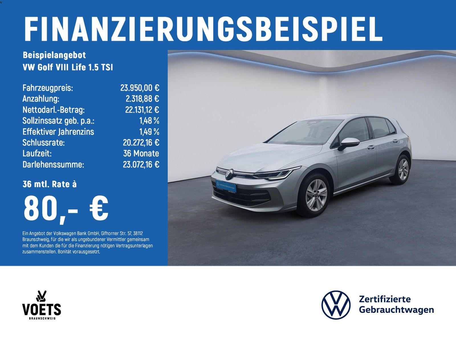 Volkswagen Golf VIII Life 1.5 TSI RearView HuD LED ACC foto 1