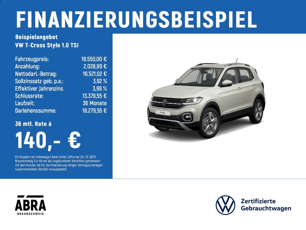 T-Cross Style 1.0 TSI AHK+LED+SHZ+DAB+GRA