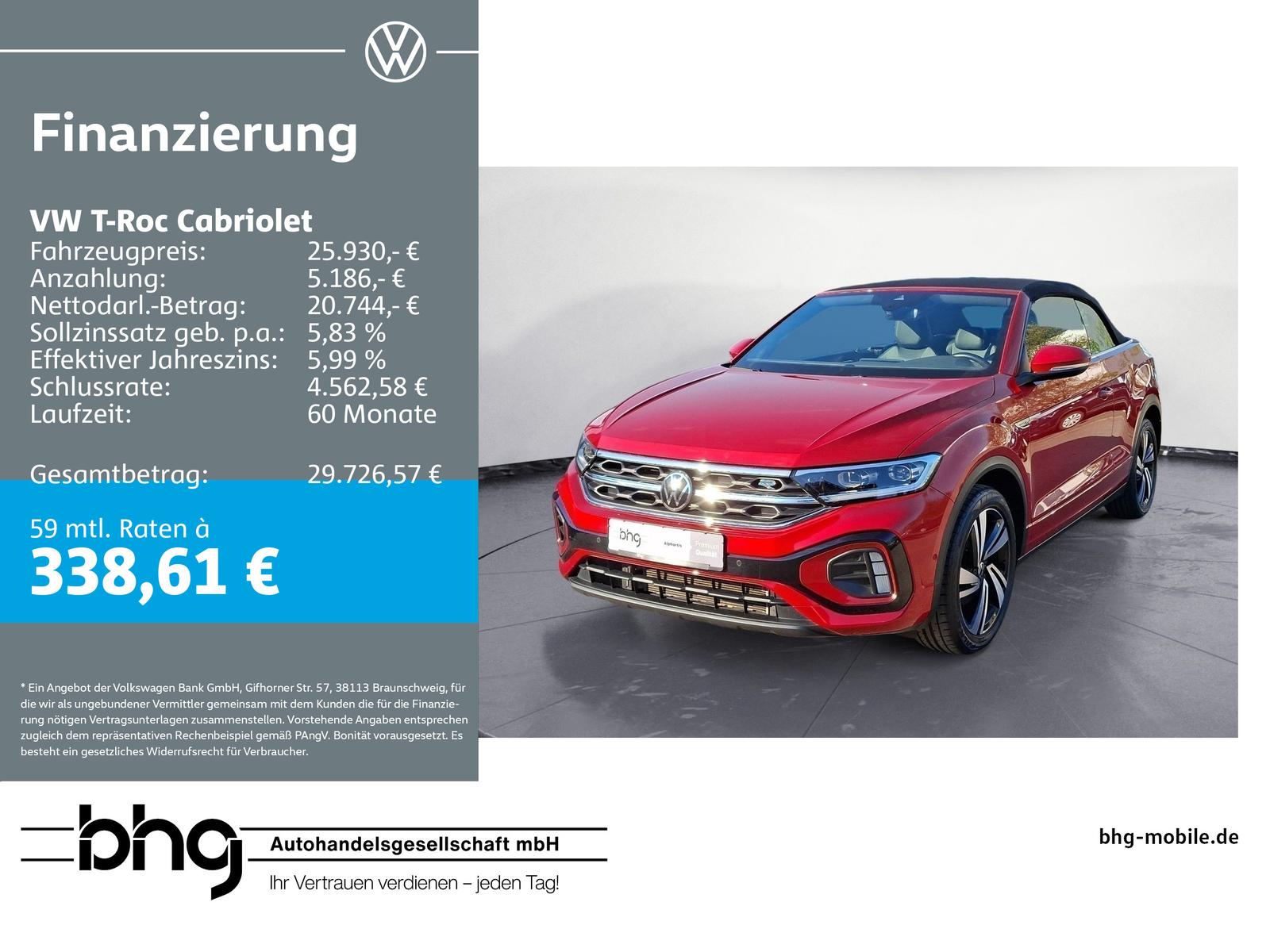 Volkswagen T-Roc Cabriolet 1.5 TSI DSG R-Line