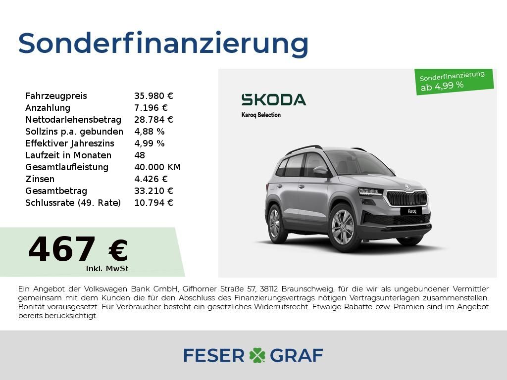 Skoda Karoq Selection 1,5 TSI KAMERA*SMART-LINK*SZH