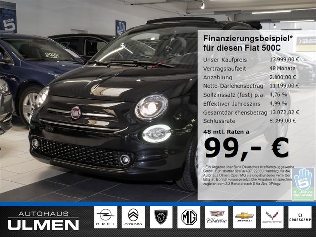 Fiat 500C 1.0GSE N3 Hybrid Lounge Stoffverdeck Alurad