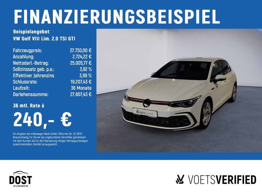 Golf VIII Lim. 2.0 TSI GTI KAMERA+LED+NAVI+PDC