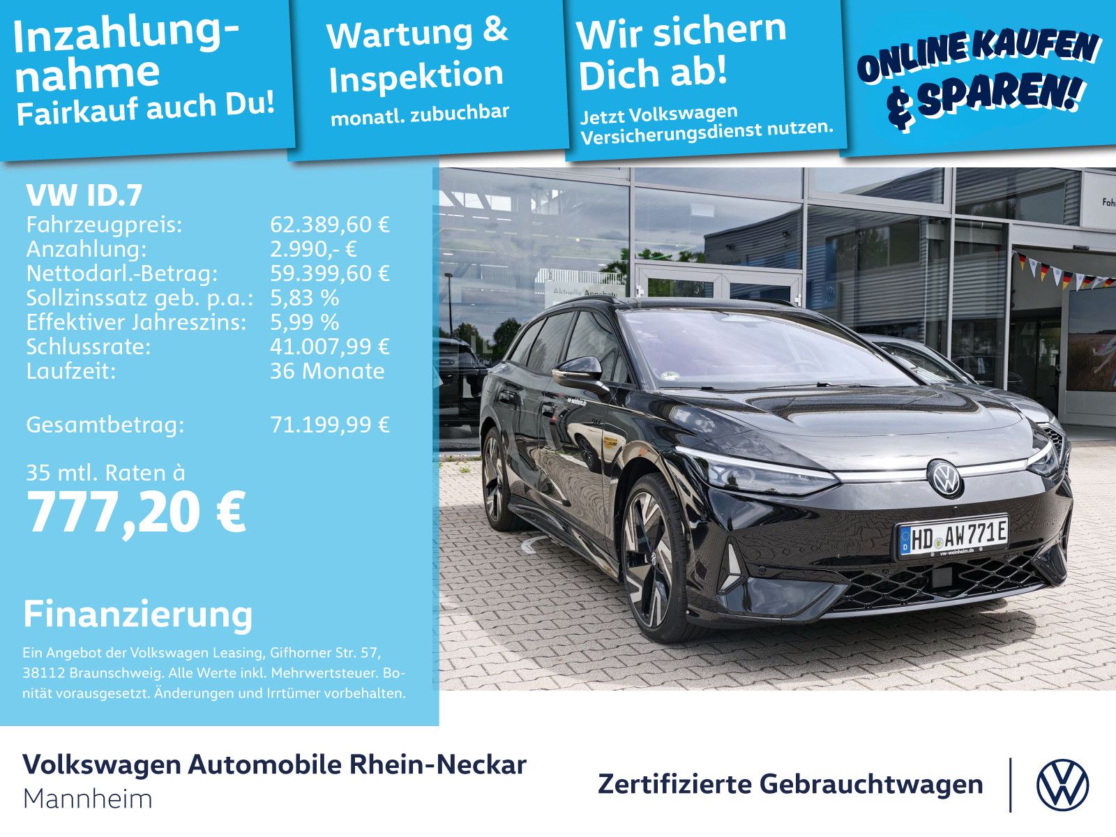 Volkswagen ID.7 GTX 4Motion AHV Navi uvm foto 2