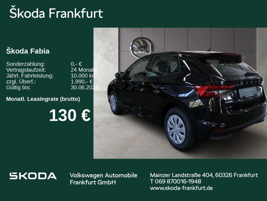 Skoda Fabia Essence 1,0 MPI 59 kW 5-Gang-Schaltgetrieb