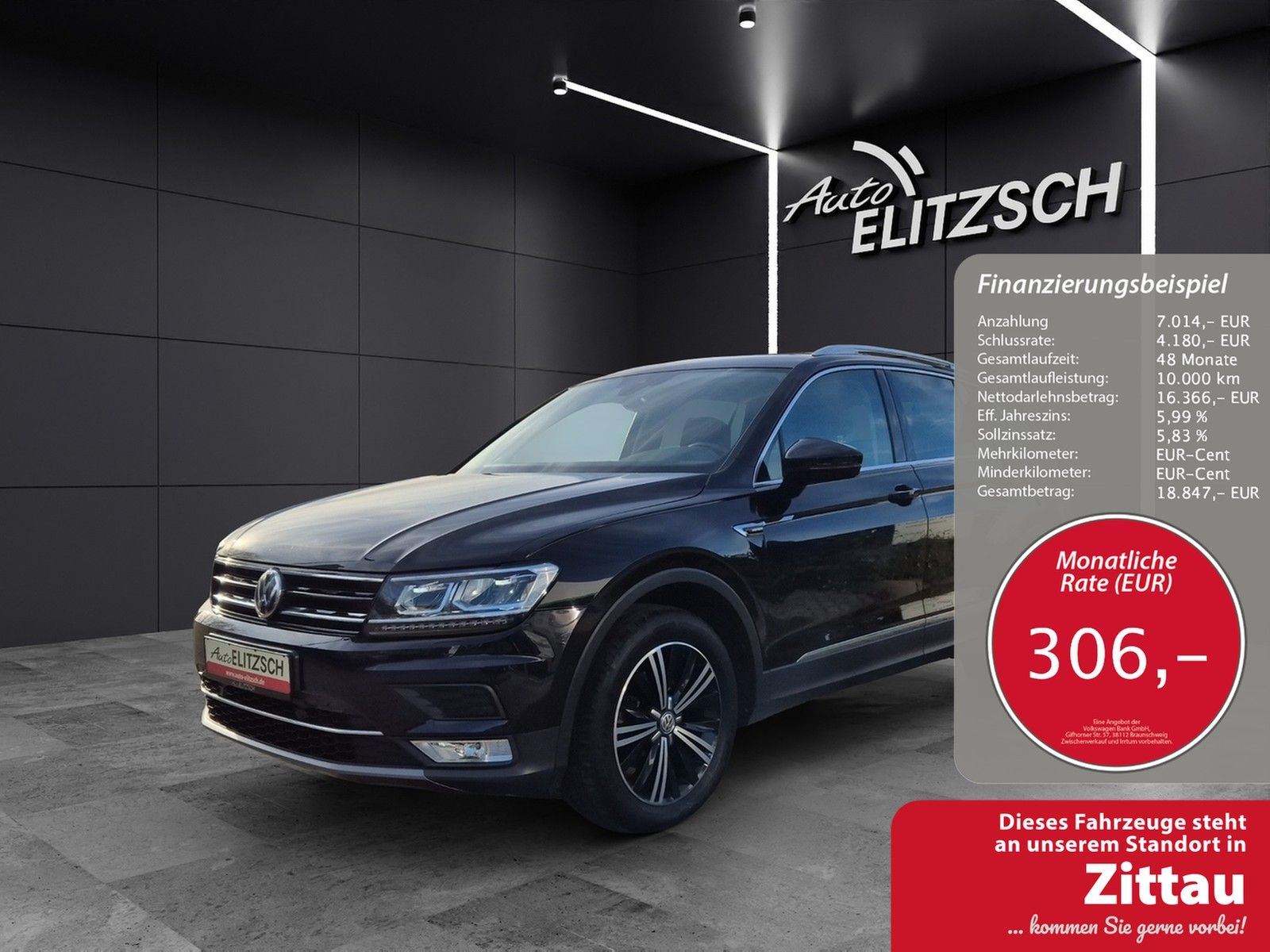 Fahrzeugabbildung Volkswagen Tiguan TDI Highline DSG 4M LED AHK Navi ACC PDC