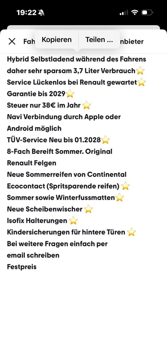 Renault Clio E-Tech Hybrid TÜV-Service Neu