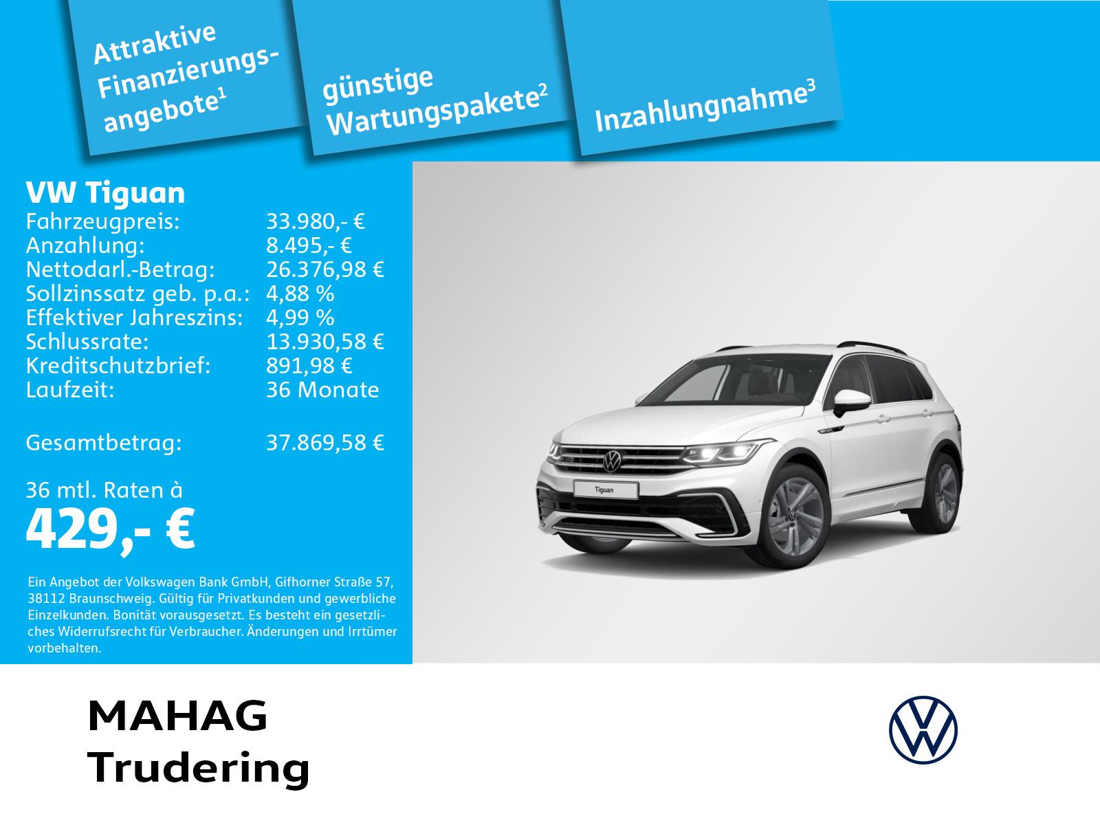 Volkswagen Tiguan R-Line 2.0 TSI 4MOT AHK Leder LED Navi Pa