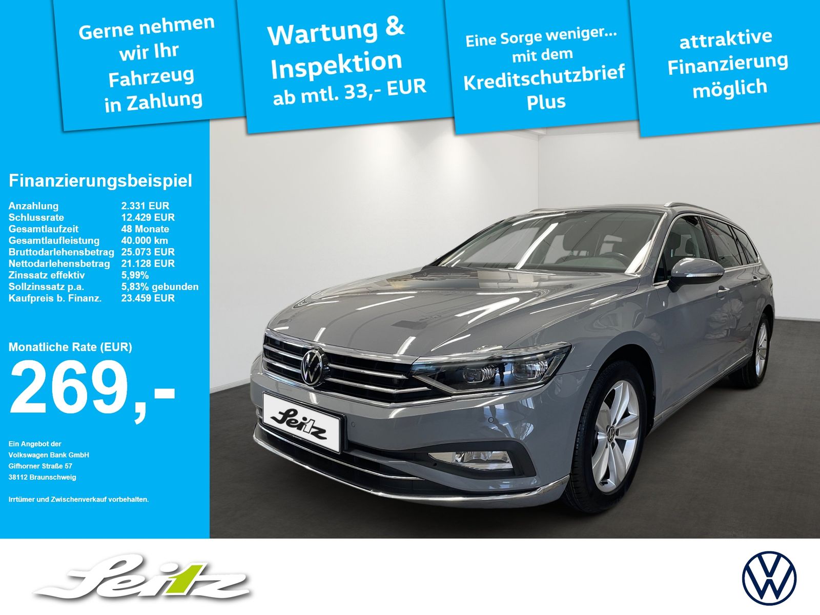 Volkswagen Passat Variant 2.0 TDI 4M Elegance *MATRIX*KAMER