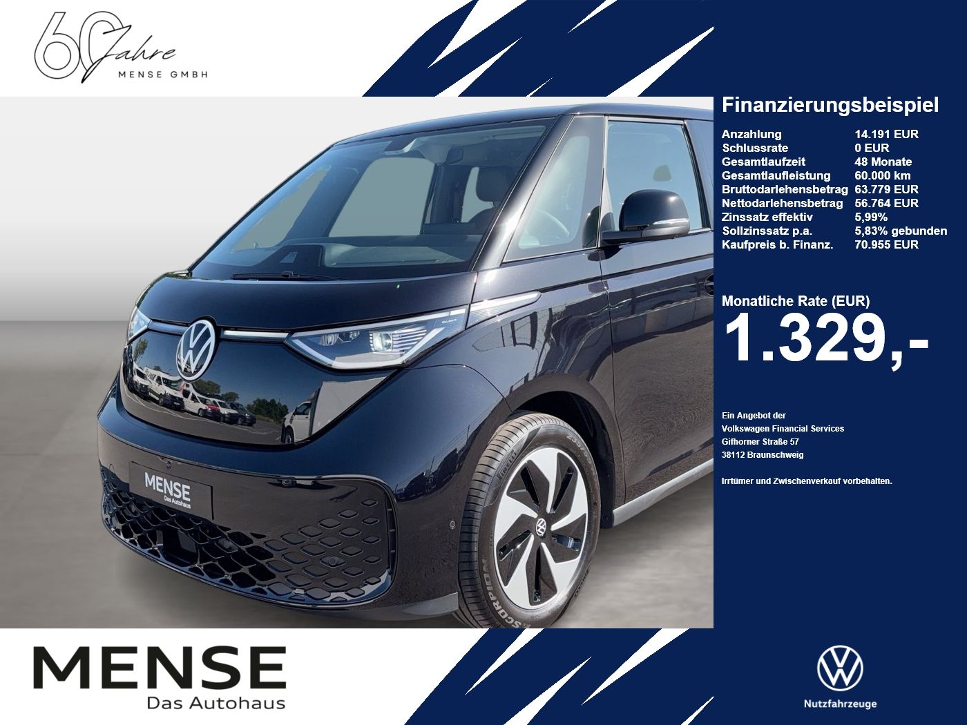 Volkswagen ID. Buzz ENERGY KR 79 kWh Getriebe: 1-Gang-Autom