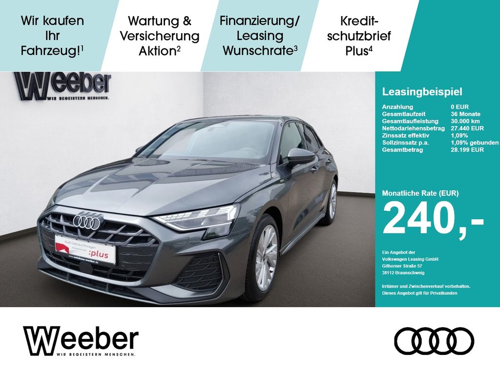 A3 Sportback S line *KAMERA*LED*KESSY*5J GAR*NAV